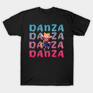 DANCE street cat illustration positive cute vibes. T-Shirt